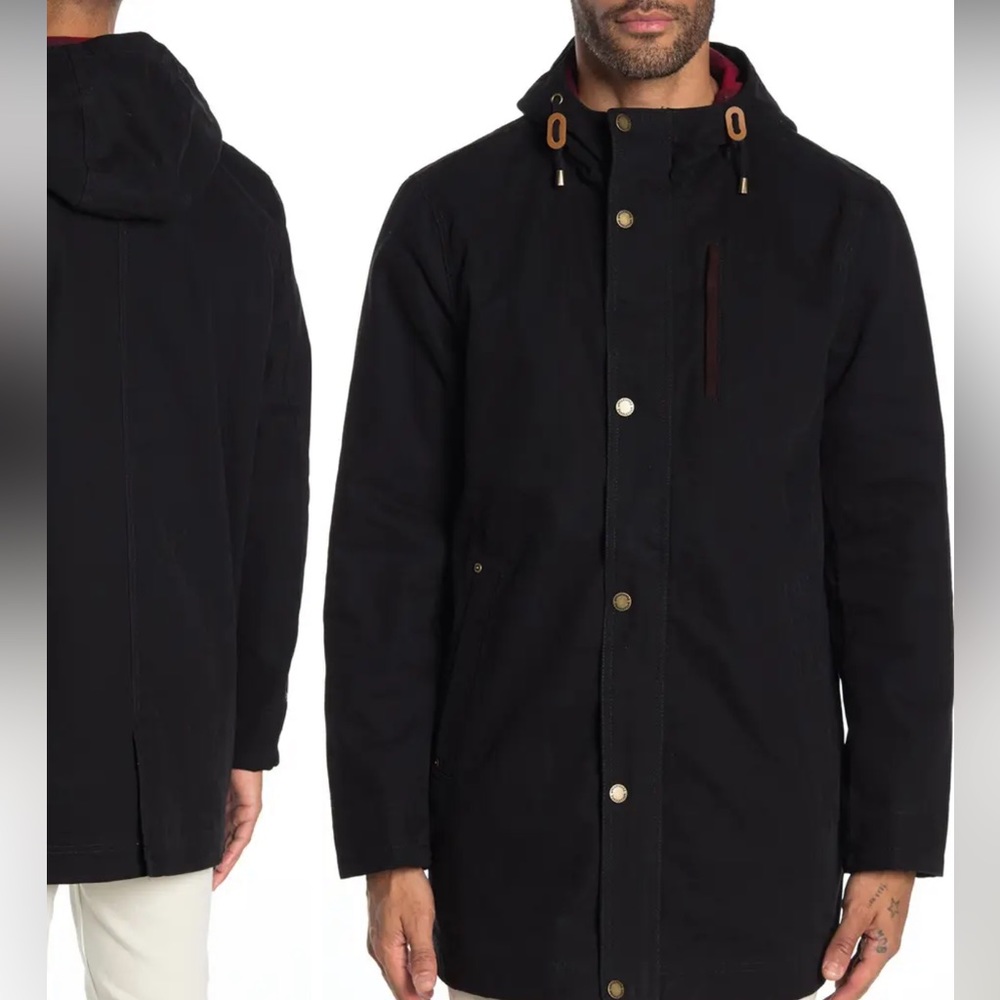 Pendleton Wool Black Hawk Hooded Zip Canvas Jacket - image 3